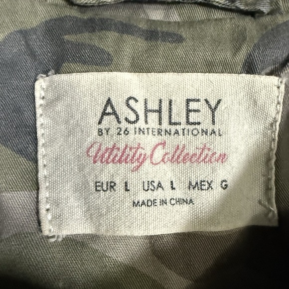 Ashley Utility Collection Camo Military Jacket Patchwork Y2K Women's L - Picture 4 of 16